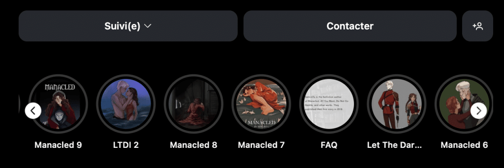 Screen du compte insta de SenLinYu